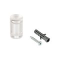 Outwater Round Standoffs, 1 in Bd L, Clear Acrylic, 3/4 in OD 3P1.56.00915